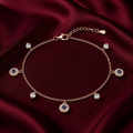 EVIL EYE WITH STONE ANKLETS