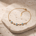 EVIL EYE WITH SMALL STONE ANKLET